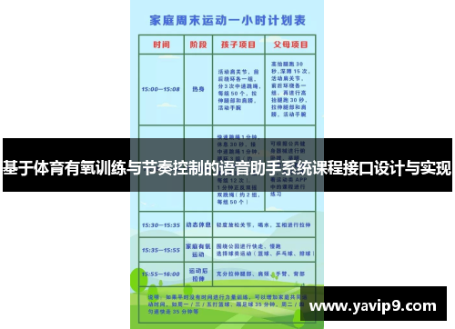 基于体育有氧训练与节奏控制的语音助手系统课程接口设计与实现